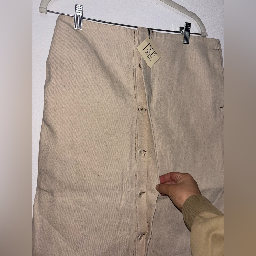 Baserange INDRE SKIRT UNDYED COTTON Size M Cream NWT NEW - Picture 6 of 6